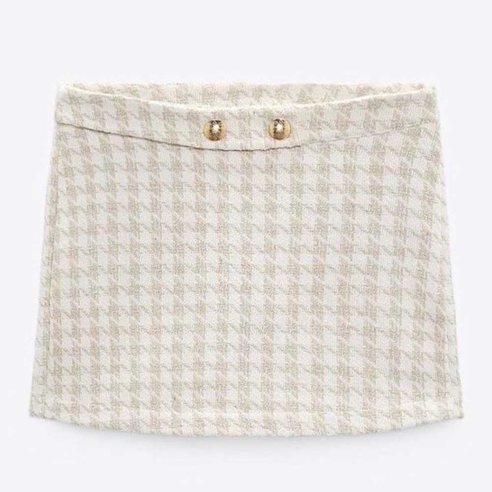 Zara Houndstooth Skort